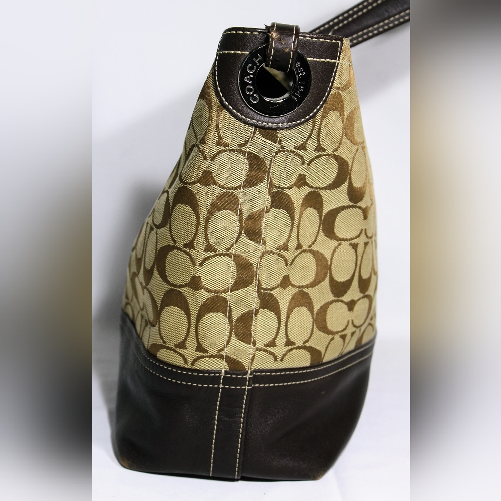 Coach jacquard/leather #2156 & Coach "Samantha" sunglasses. EUC! - Picture 5 of 14